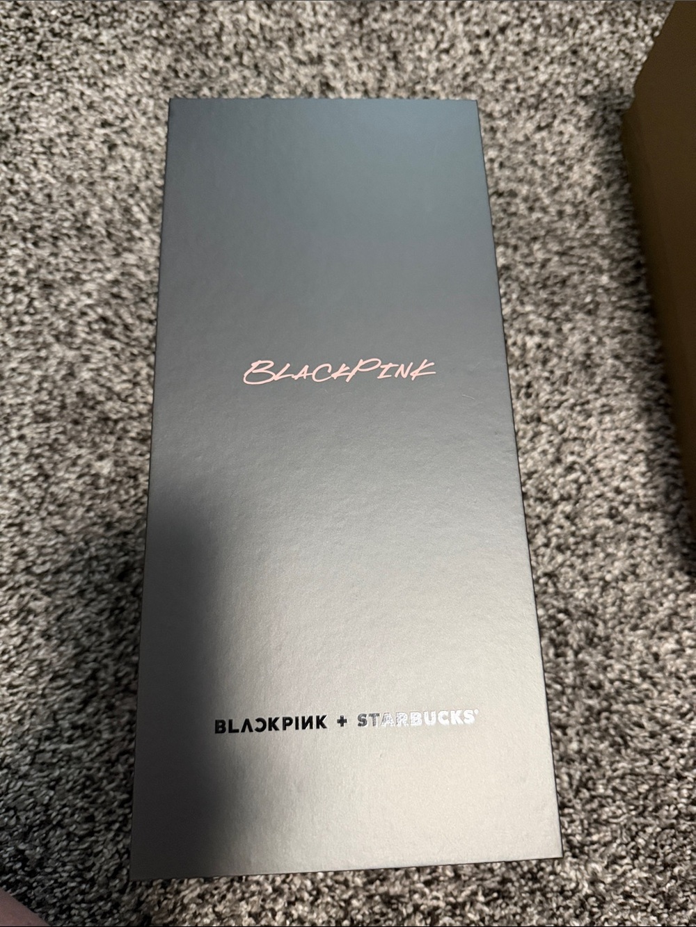 Starbucks x BLACKPINK Matte Black Box with Pink Logo